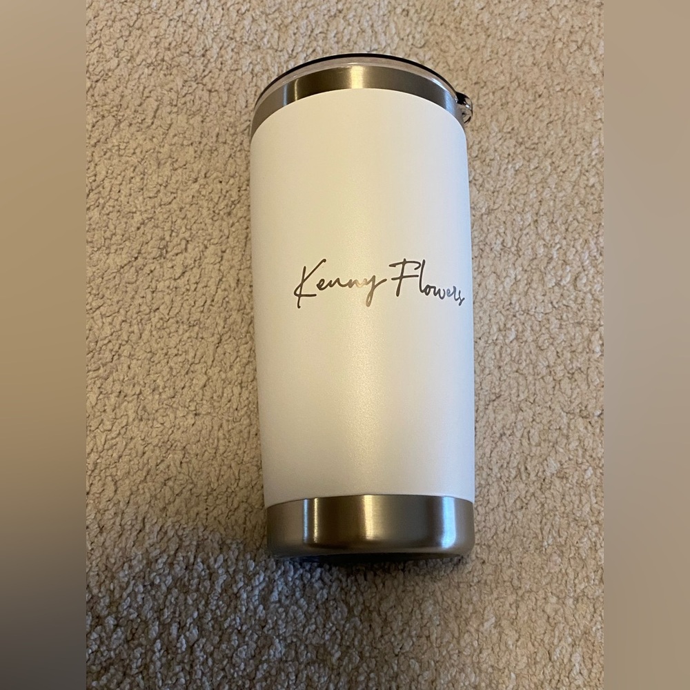 Kenny Flowers White and Silver Insulated Tumbler